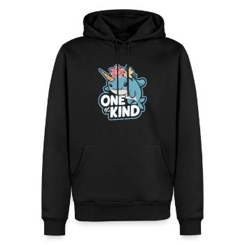 Narwhal Lover Unicorn Of The Sea Animal Narwhale - Men’s Premium Organic Hoodie - black - Front - Nico (187cm)