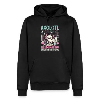 Axolotl Naturwissenschaftslehrer Mexikanischer Salamander - Männer Premium Bio Hoodie - Schwarz - Vorne - Nico (187cm)