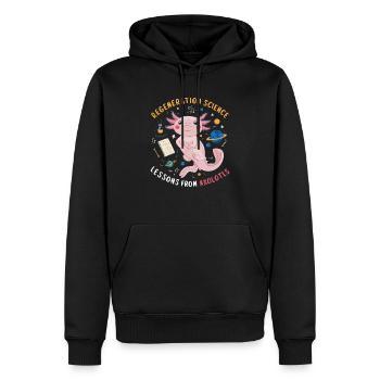Axolotl Lehrer für Naturwissenschaften Mexikanischer Salamander - Männer Premium Bio Hoodie - Schwarz - Vorne - Nico (187cm)