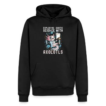 Axolotl Naturwissenschaftslehrer Mexikanischer Salamander - Männer Premium Bio Hoodie - Schwarz - Vorne - Nico (187cm)
