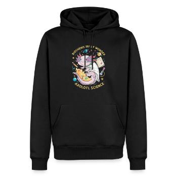 Axolotl Naturwissenschaftslehrer Mexikanischer Salamander - Männer Premium Bio Hoodie - Schwarz - Vorne - Nico (187cm)