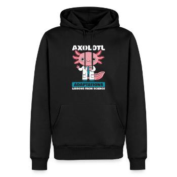 Axolotl Naturwissenschaftslehrer Mexikanischer Salamander - Männer Premium Bio Hoodie - Schwarz - Vorne - Nico (187cm)
