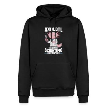 Axolotl Naturwissenschaftslehrer Mexikanischer Salamander - Männer Premium Bio Hoodie - Schwarz - Vorne - Nico (187cm)