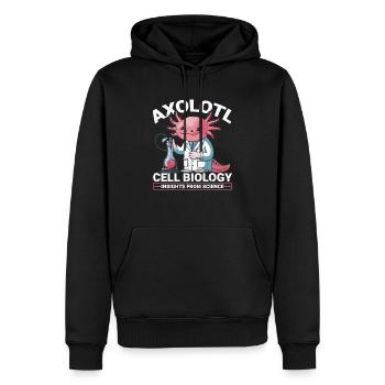 Axolotl Naturwissenschaftslehrer Mexikanischer Salamander - Männer Premium Bio Hoodie - Schwarz - Vorne - Nico (187cm)