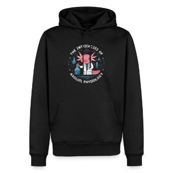 Axolotl Lehrer für Naturwissenschaften Mexikanischer Salamander - Männer Premium Bio Hoodie - Schwarz - Vorne - Nico (187cm)