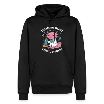 Axolotl Lehrer für Naturwissenschaften Mexikanischer Salamander - Männer Premium Bio Hoodie - Schwarz - Vorne - Nico (187cm)