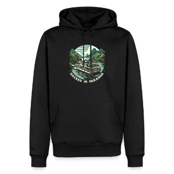 Hausbootbesitzer Seeanker Hausboot Bootfahren - Männer Premium Bio Hoodie - Schwarz - Vorne - Nico (187cm)
