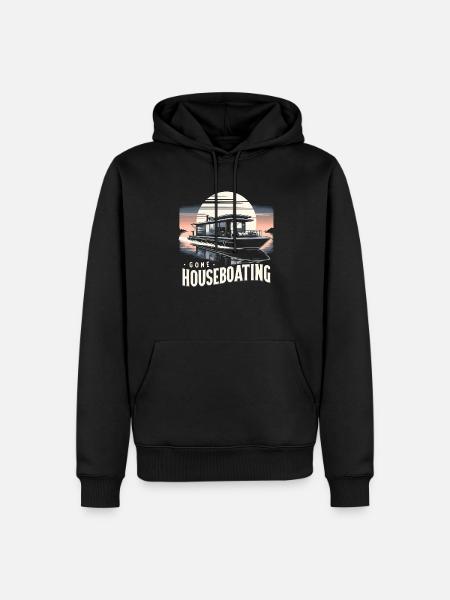 Hausbootbesitzer Seeanker Hausboot Bootfahren - Männer Premium Bio Hoodie - Schwarz