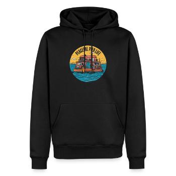 Hausbootbesitzer Seeanker Hausboot Bootfahren - Männer Premium Bio Hoodie - Schwarz - Vorne - Nico (187cm)