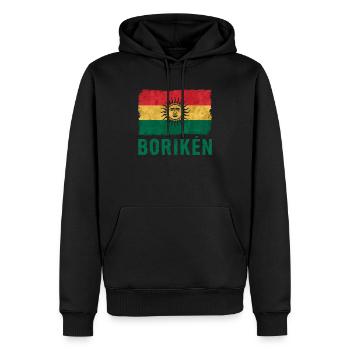 Taino-Indianer Puerto Rico Boricua Puerto-Ricaner - Männer Premium Bio Hoodie - Schwarz - Vorne - Nico (187cm)