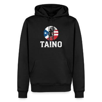 Taino-Indianer Puerto Rico Boricua Puerto-Ricaner - Männer Premium Bio Hoodie - Schwarz - Vorne - Nico (187cm)