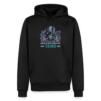 Taino-Indianer Puerto Rico Boricua Puerto-Ricaner - Männer Premium Bio Hoodie - Schwarz - Vorne - Nico (187cm)
