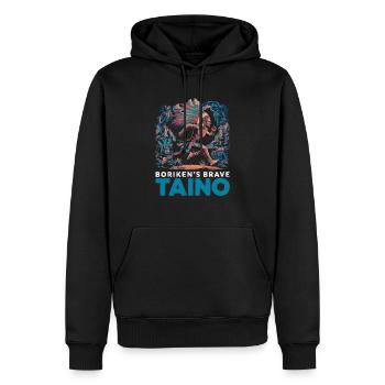 Taino-Indianer Puerto Rico Boricua Puerto-Ricaner - Männer Premium Bio Hoodie - Schwarz - Vorne - Nico (187cm)
