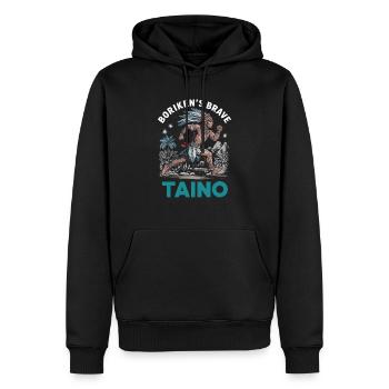 Taino-Indianer Puerto Rico Boricua Puerto-Ricaner - Männer Premium Bio Hoodie - Schwarz - Vorne - Nico (187cm)