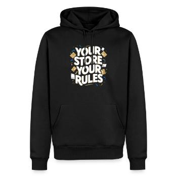 Dropshipping-Geschäft E-Commerce-Unternehmer - Männer Premium Bio Hoodie - Schwarz - Vorne - Nico (187cm)