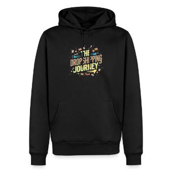 Dropshipping-Geschäft E-Commerce-Unternehmer - Männer Premium Bio Hoodie - Schwarz - Vorne - Nico (187cm)