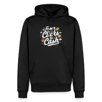 Dropshipping-Geschäft E-Commerce-Unternehmer - Männer Premium Bio Hoodie - Schwarz - Vorne - Nico (187cm)