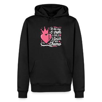 Mois de la sensibilisation au cancer du sein Pink Ribbon Chemo - Sweat à capuche Premium bio Homme - noir - Devant - Nico (187cm)