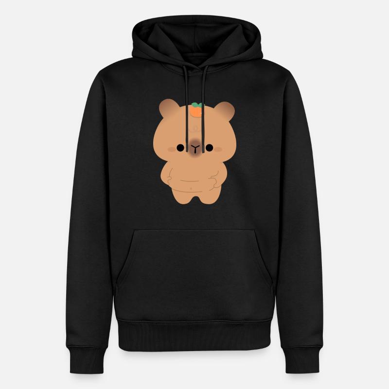 Chonky Capybara - Sweat à capuche Premium bio Homme - noir