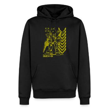 GUNDAM | DUCK 01 - Men’s Premium Organic Hoodie - black - Front - Nico (187cm)