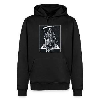 Tarotkarte Tod Skelett Magie - Männer Premium Bio Hoodie - Schwarz - Vorne - Nico (187cm)