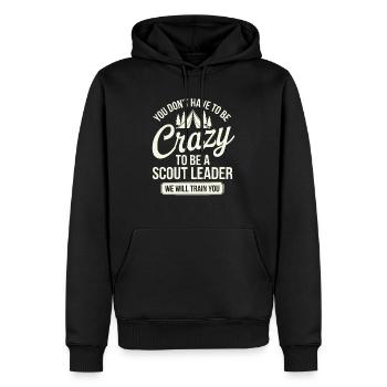Pfadfinderführer Pfadfinder Lagerfeuer Campingzelt - Männer Premium Bio Hoodie - Schwarz - Vorne - Nico (187cm)