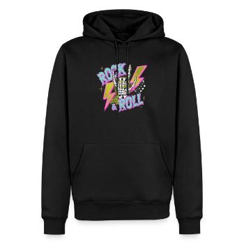 Squelette Guitariste Joueur Bones Guitariste Musicien - Sweat à capuche Premium bio Homme - noir - Devant - Nico (187cm)