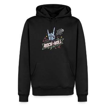 Squelette Guitariste Joueur Bones Guitariste Musicien - Sweat à capuche Premium bio Homme - noir - Devant - Nico (187cm)