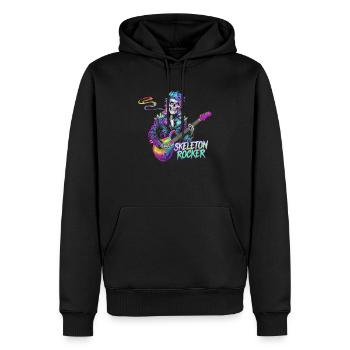 Skeleton Guitar Player Bones Guitarist Musician - Men’s Premium Organic Hoodie - black - Front - Nico (187cm)