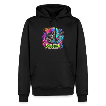 Skelett Gitarrist Bones Gitarrist Musiker - Männer Premium Bio Hoodie - Schwarz - Vorne - Nico (187cm)