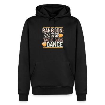 Crab Rangoon Lover American Chinese Sea Food - Men’s Premium Organic Hoodie - black - Front - Nico (187cm)