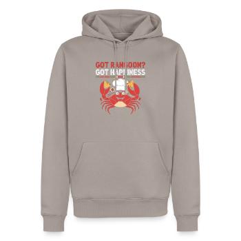 Krabben Rangun Liebhaber Amerikanisch Chinesisch Meeresfrüchte - Männer Premium Bio Hoodie - Taupe - Vorne - Nico (187cm)