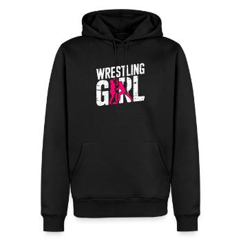 Mädchen Wrestling Wrestling Grappling Wrestler Mädchen - Männer Premium Bio Hoodie - Schwarz - Vorne - Nico (187cm)