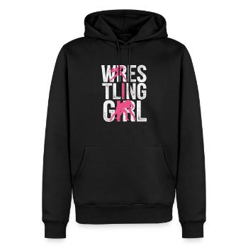 Mädchen Wrestling Wrestling Grappling Wrestler Mädchen - Männer Premium Bio Hoodie - Schwarz - Vorne - Nico (187cm)