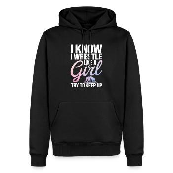 Mädchen Wrestling Wrestling Grappling Wrestler Mädchen - Männer Premium Bio Hoodie - Schwarz - Vorne - Nico (187cm)