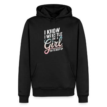 Mädchen Wrestling Wrestling Grappling Wrestler Mädchen - Männer Premium Bio Hoodie - Schwarz - Vorne - Nico (187cm)