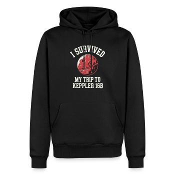 Exoplanète Univers Espace Astronome Astronomie - Sweat à capuche Premium bio Homme - noir - Devant - Nico (187cm)