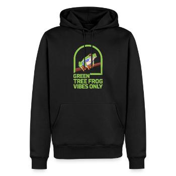 Grenouille verte américaine Amoureux de l’animal Grenouille Crapaud - Sweat à capuche Premium bio Homme - noir - Devant - Nico (187cm)