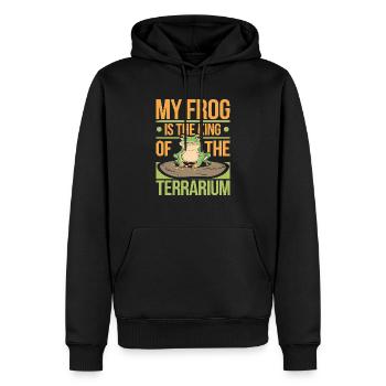 American Green Tree Frog Lover Animal Froggy Toad - Men’s Premium Organic Hoodie - black - Front - Nico (187cm)
