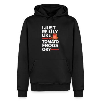 Tomate Grenouille Amoureux Animal Amphibien Grenouille Crapaud - Sweat à capuche Premium bio Homme - noir - Devant - Nico (187cm)