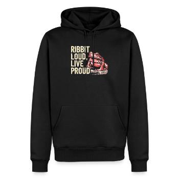 Tomate Frosch Liebhaber Tier Amphibie Frosch Kröte - Männer Premium Bio Hoodie - Schwarz - Vorne - Nico (187cm)