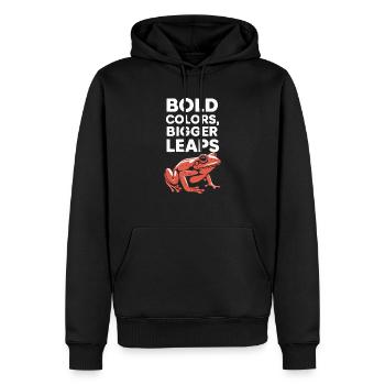 Tomate Frosch Liebhaber Tier Amphibie Frosch Kröte - Männer Premium Bio Hoodie - Schwarz - Vorne - Nico (187cm)