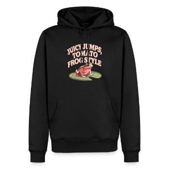 Tomate Grenouille Amoureux Animal Amphibien Grenouille Crapaud - Sweat à capuche Premium bio Homme - noir - Devant - Nico (187cm)