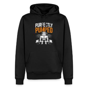 Bodybuilding Cat Fitness Workout Gym Instructor - Men’s Premium Organic Hoodie - black - Front - Nico (187cm)