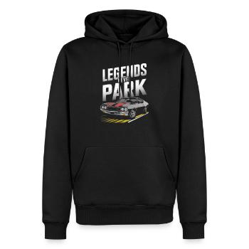 Muscle Car Carguy Oldtimer Sammler Automobile - Männer Premium Bio Hoodie - Schwarz - Vorne - Nico (187cm)