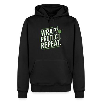 Entraîneur sportif certifié Fille Athlète Entraînement - Sweat à capuche Premium bio Homme - noir - Devant - Nico (187cm)