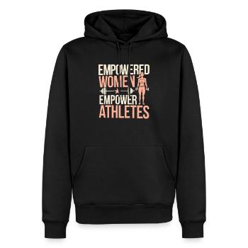 Entraîneur sportif certifié Fille Athlète Entraînement - Sweat à capuche Premium bio Homme - noir - Devant - Nico (187cm)