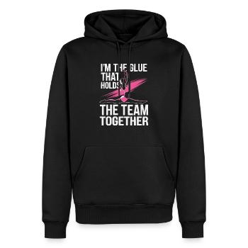 Entraîneur sportif certifié Fille Athlète Entraînement - Sweat à capuche Premium bio Homme - noir - Devant - Nico (187cm)
