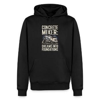 Bétonnière Chauffeur de camion Conduite de camion - Sweat à capuche Premium bio Homme - noir - Devant - Nico (187cm)