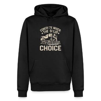 Bétonnière Chauffeur de camion Conduite de camion - Sweat à capuche Premium bio Homme - noir - Devant - Nico (187cm)